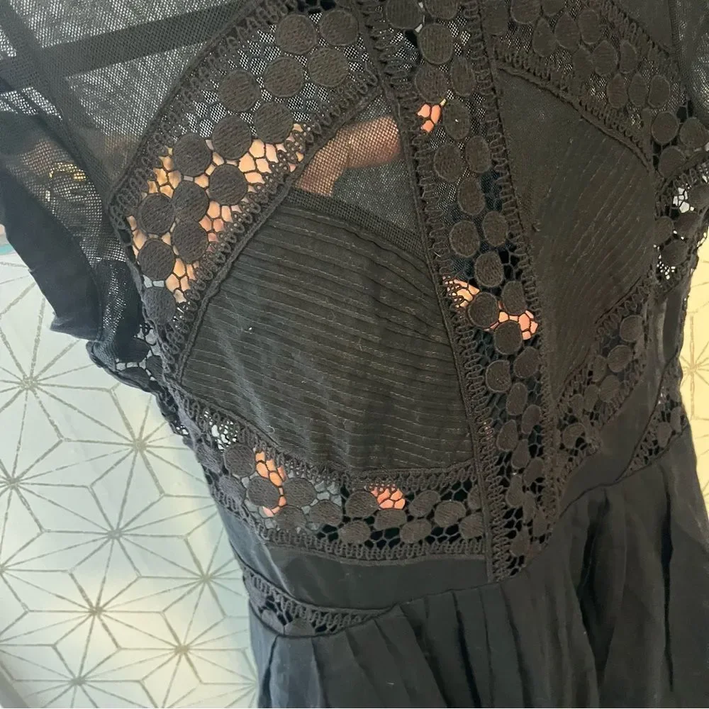 Free People Gothic Sheer Panel Dress